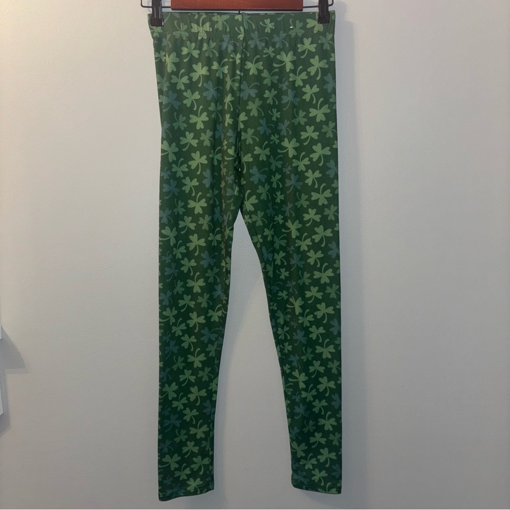 Women's Small Serra Green Shamrock Leggings - St. Patrick's Day